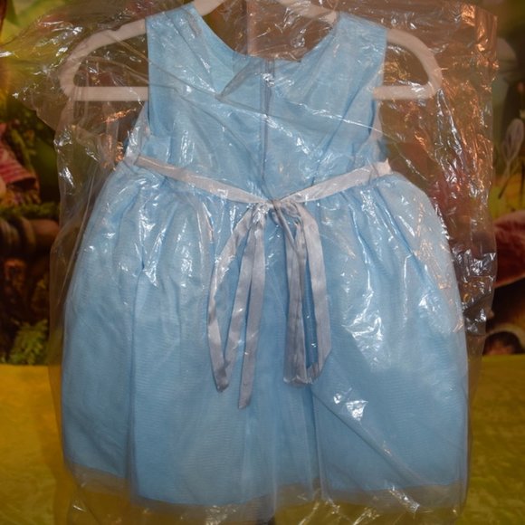 NWT ~ So Sweet! Kids Dream Baby Blue Floral Chiffon Dress L 18 mo - Picture 6 of 6